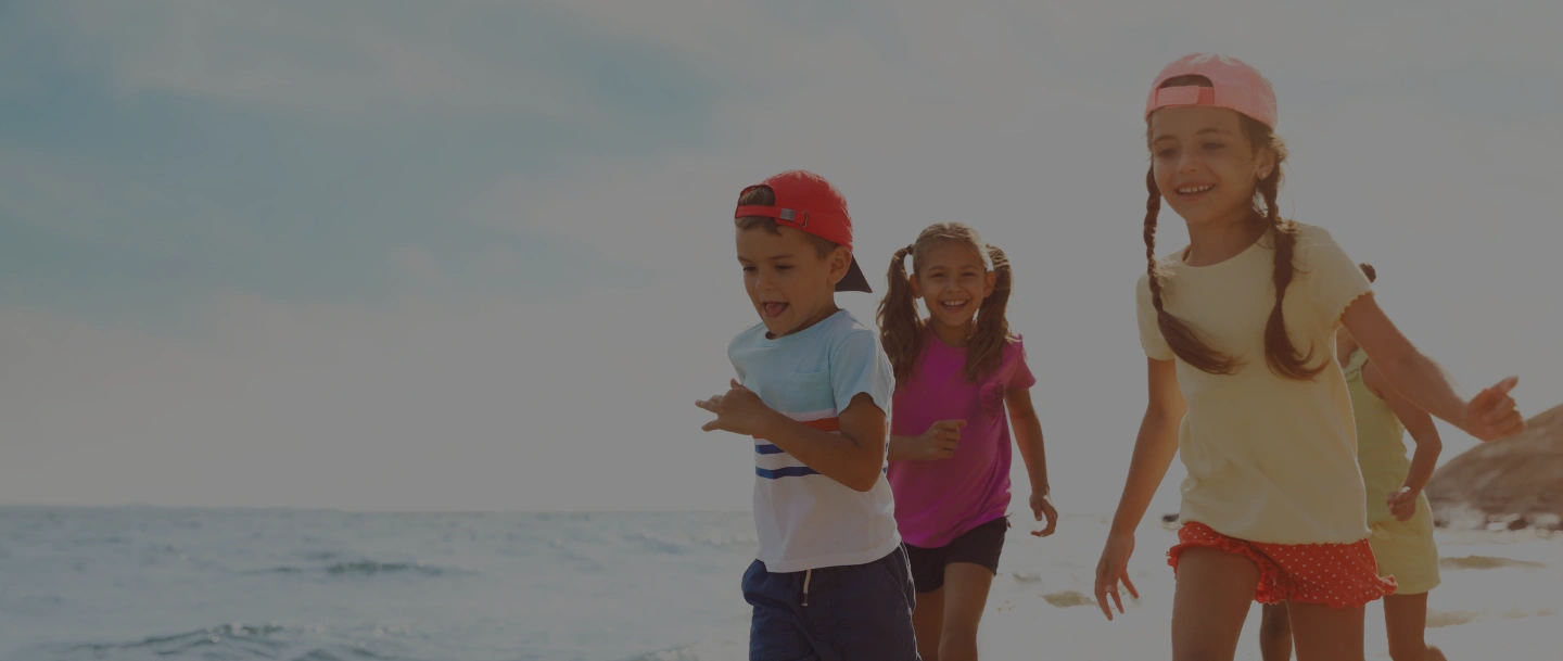 Children playing on the beach