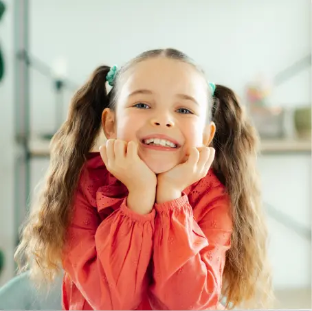 Smiling child excited about dental visit